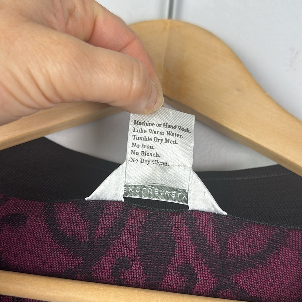 Exclusively Misook Petite M Texture Zip-Up Top Lightweight Jacket Burgundy Black - Picture 14 of 16